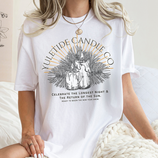 Yuletide Candle Co., Winter Solstice Yule Unisex Comfort Colors Shirt